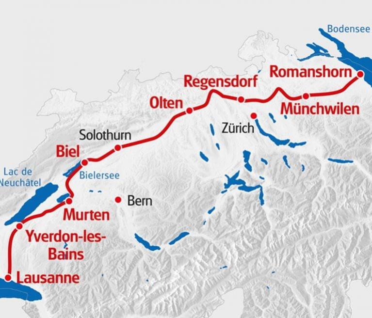 מסלול רכיבה מקיף במרכז שוויץ
